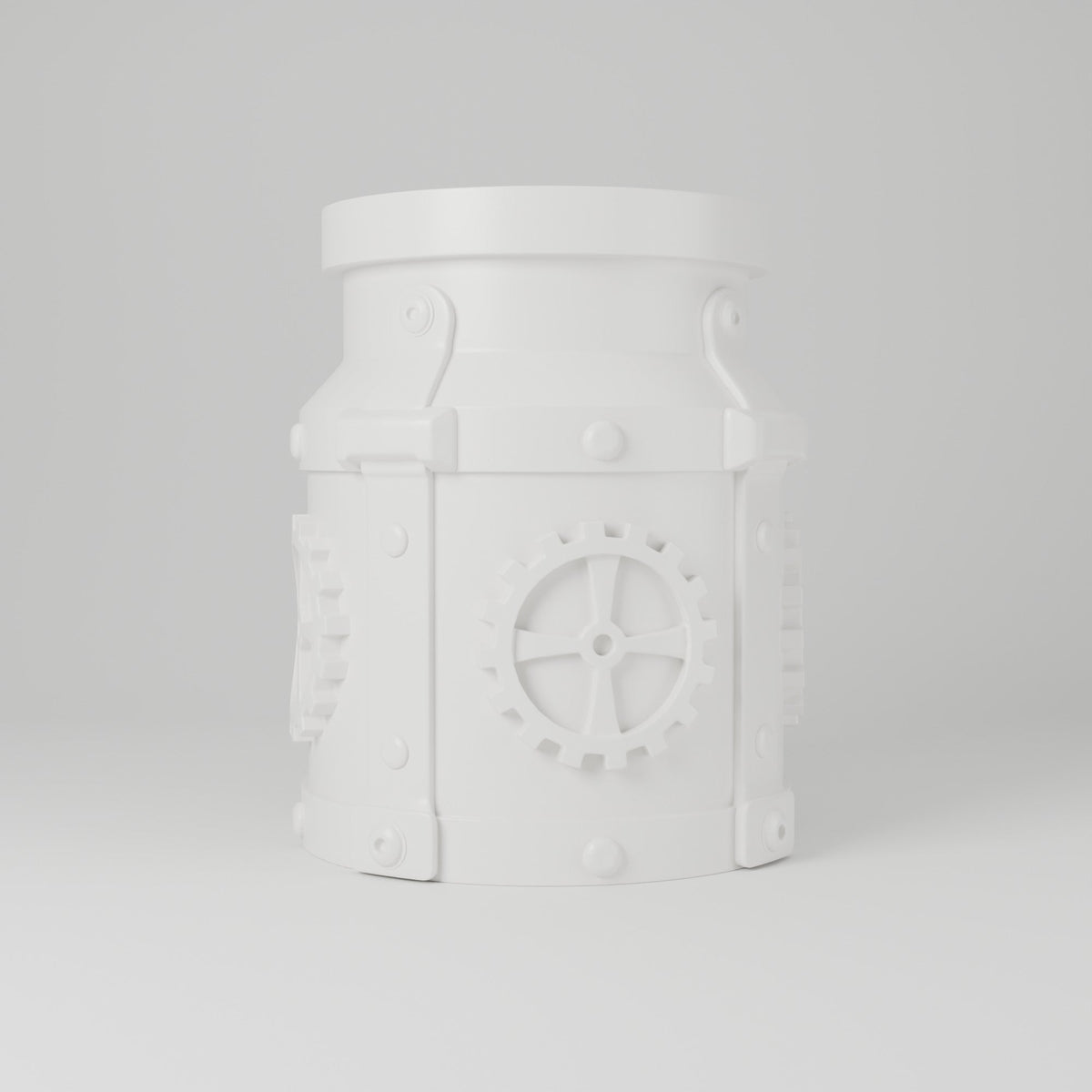 Steampunk Gear Vase – Riveted Milk Can Flower Vase - Northern Foundry