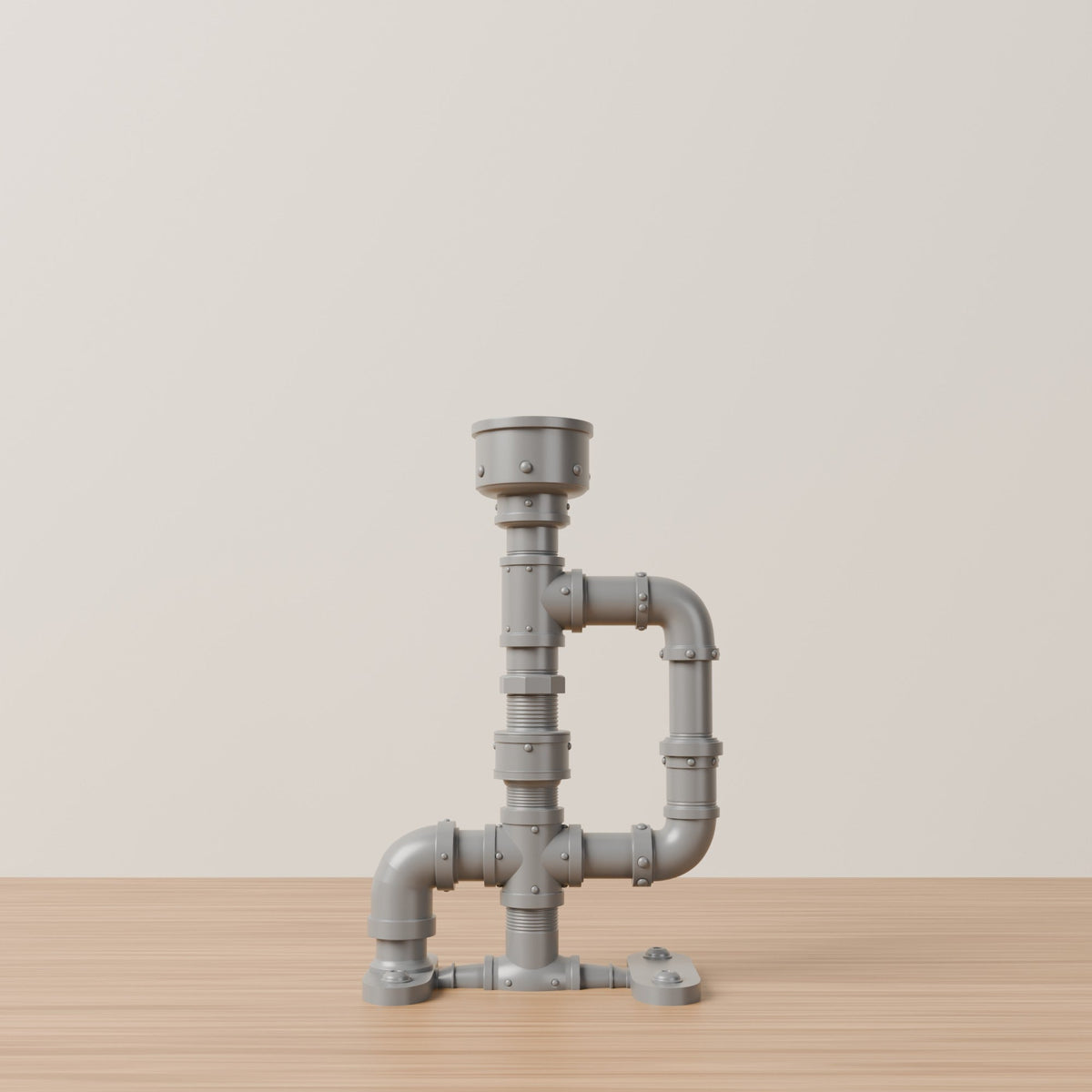 Steampunk Pipe LED Candle Holder – Industrial Tea Light Stand - Northern Foundry