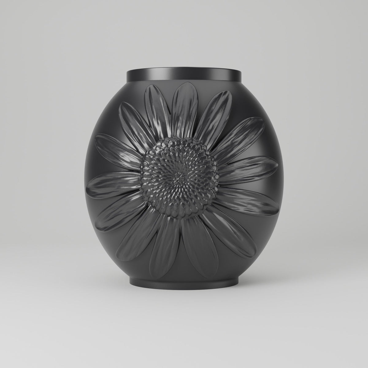 Sunflower Relief Vase – Modern Sculptural Vase - Northern Foundry