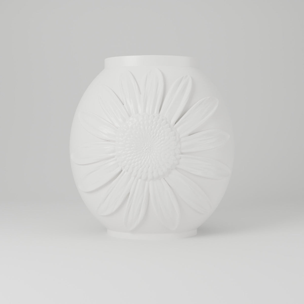 Sunflower Relief Vase – Modern Sculptural Vase - Northern Foundry