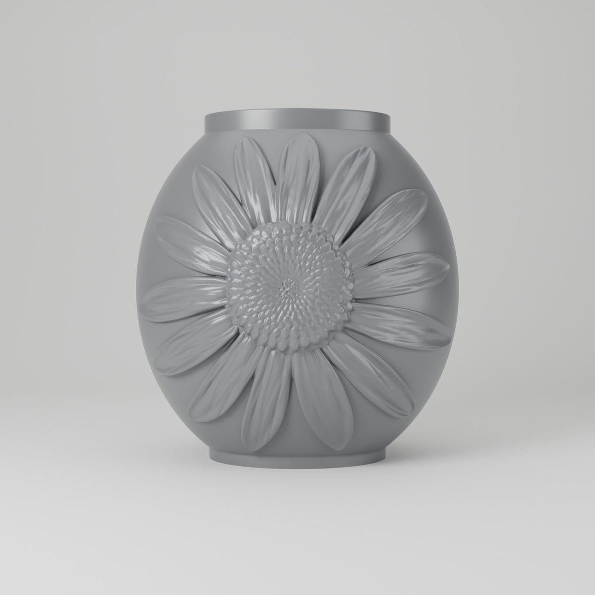 Sunflower Relief Vase – Modern Sculptural Vase - Northern Foundry