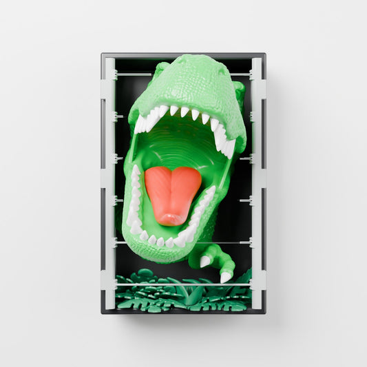 T-Rex Book Nook – Dinosaur Bookshelf Insert - Northern Foundry