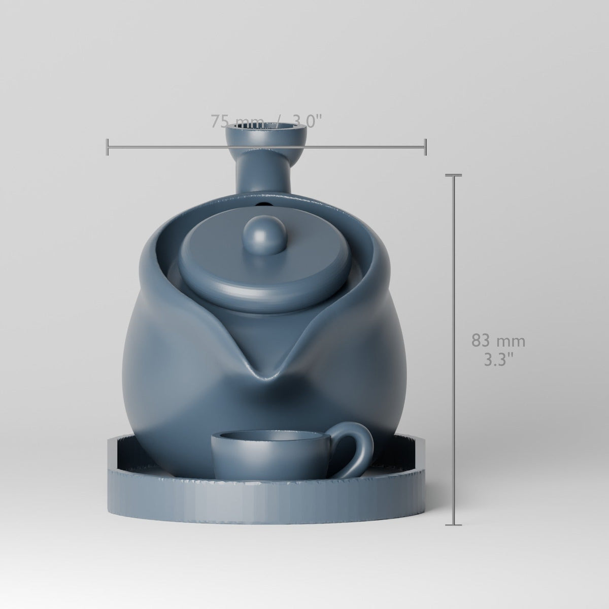Teapot Backflow Incense Burner – Incense Cone Holder with Tea Cup Tray - Northern Foundry