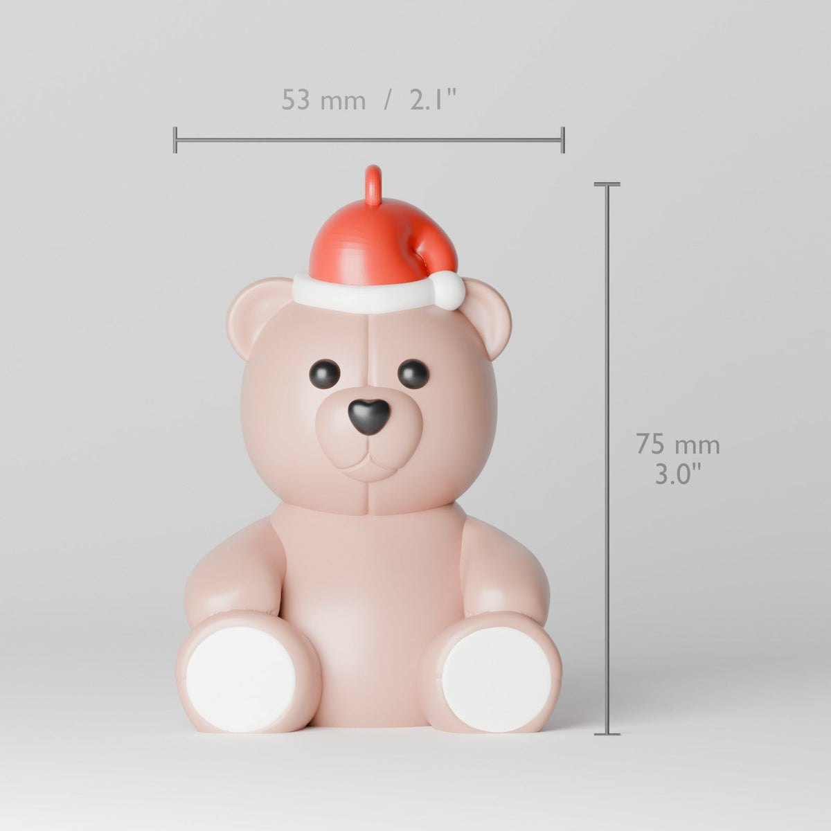 Teddy Bear Santa Hat Ornament – Cute Teddy Christmas Tree Decoration, Baby's First Christmas Gift - Northern Foundry