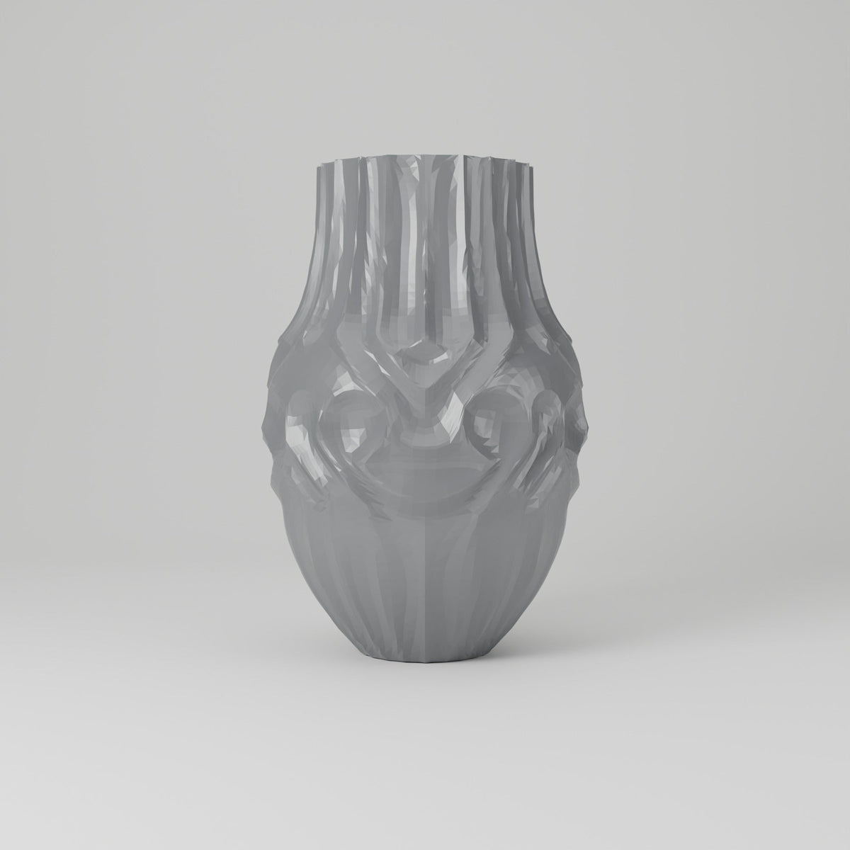 Tepoca Carved Face Vase – Modern Sculptural Flower Vase - Northern Foundry
