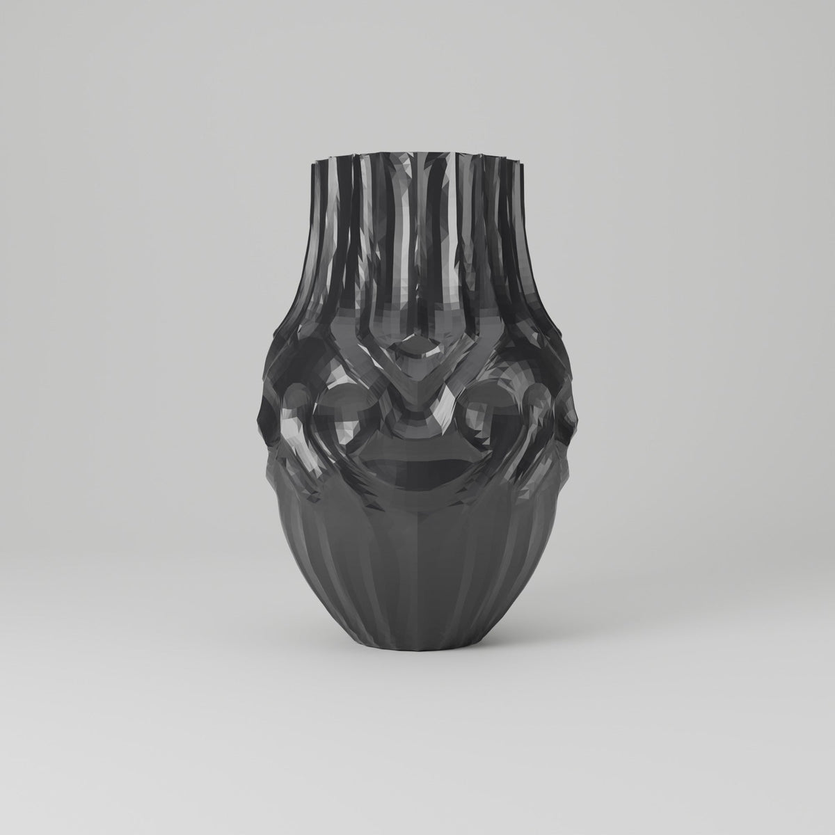 Tepoca Carved Face Vase – Modern Sculptural Flower Vase - Northern Foundry