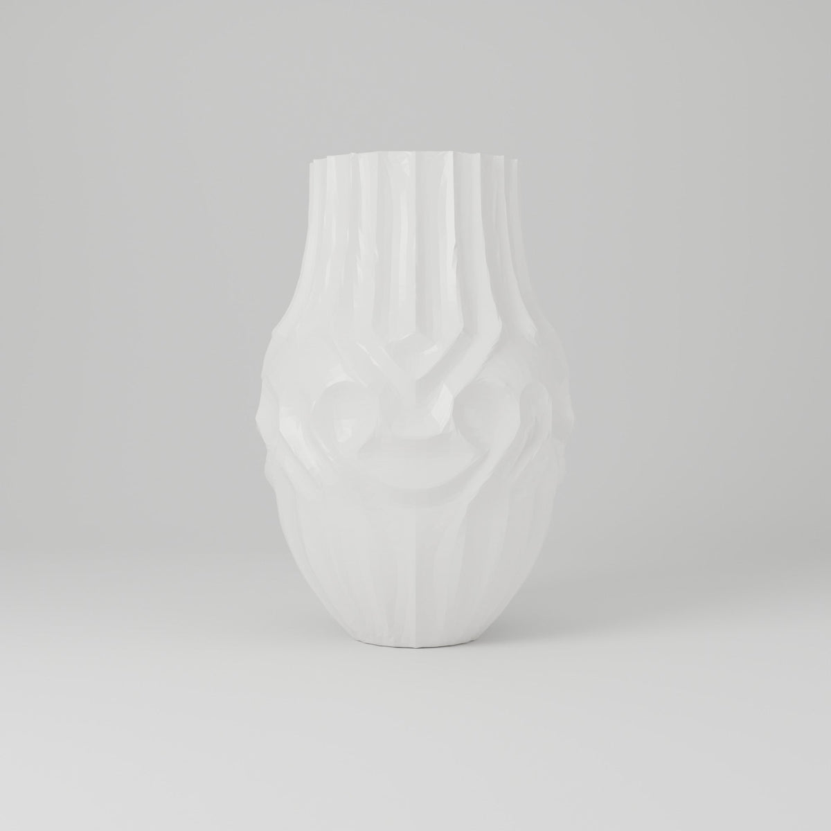 Tepoca Carved Face Vase – Modern Sculptural Flower Vase - Northern Foundry