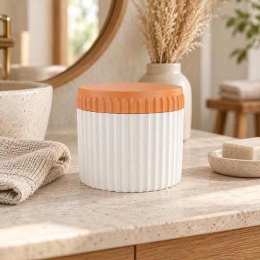 Terra Crisp Jar – Ribbed Japandi Storage Jar with Lid - Northern Foundry