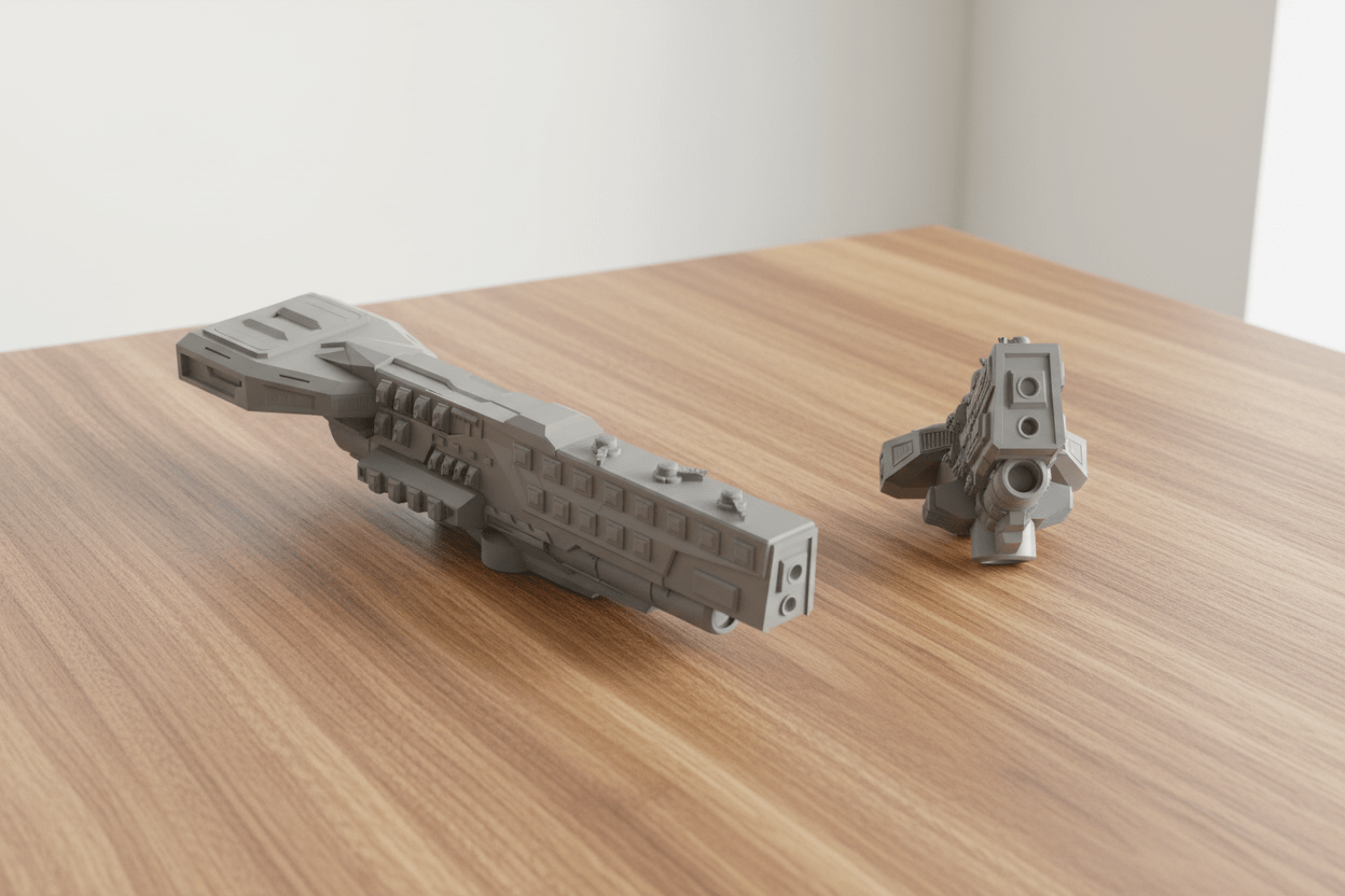 Terra Union Alliance Battle Group | Industrial Human Space Fleet | 1:128 Scale Sci - Fi Miniatures - Northern Foundry