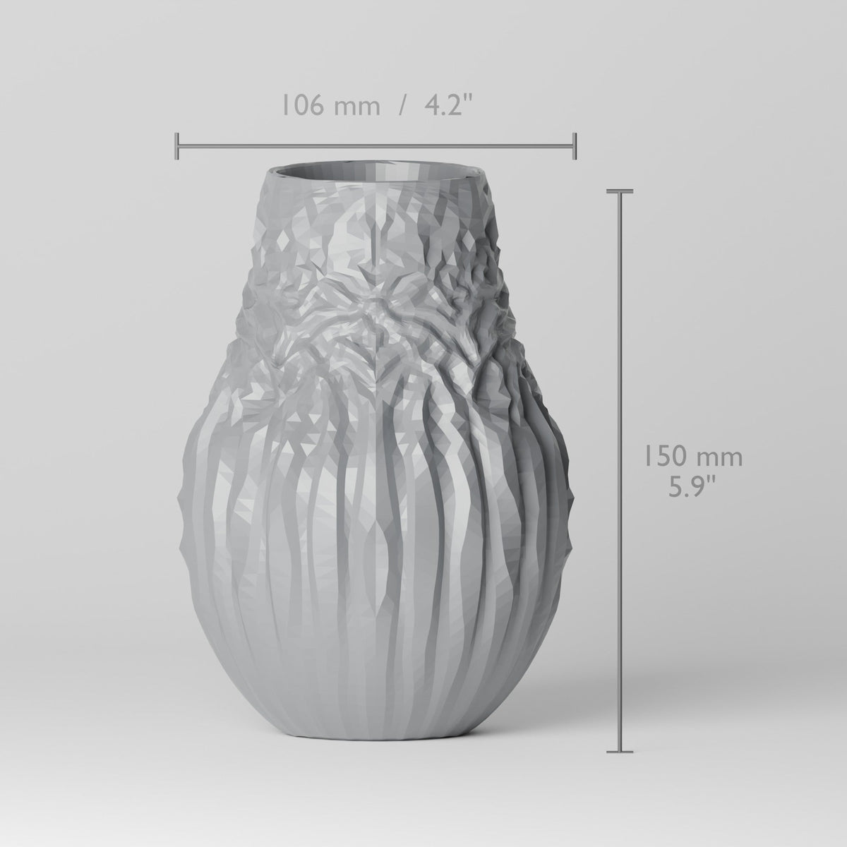 Terris Textured Bud Vase – Small Modern Ribbed Vase - Northern Foundry