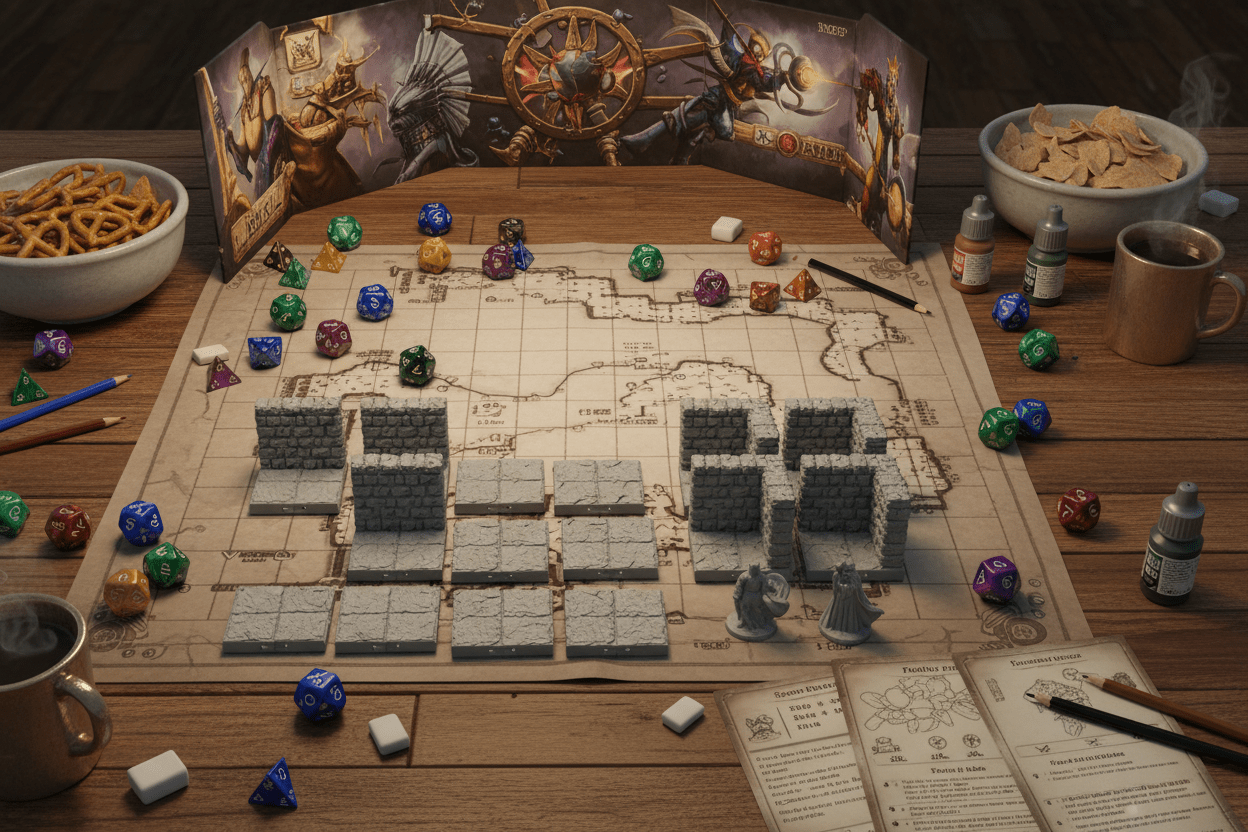 The Elongated Hall | Large Rectangular Room | Dragonlock Dungeons | Fat Dragon Games - Northern Foundry