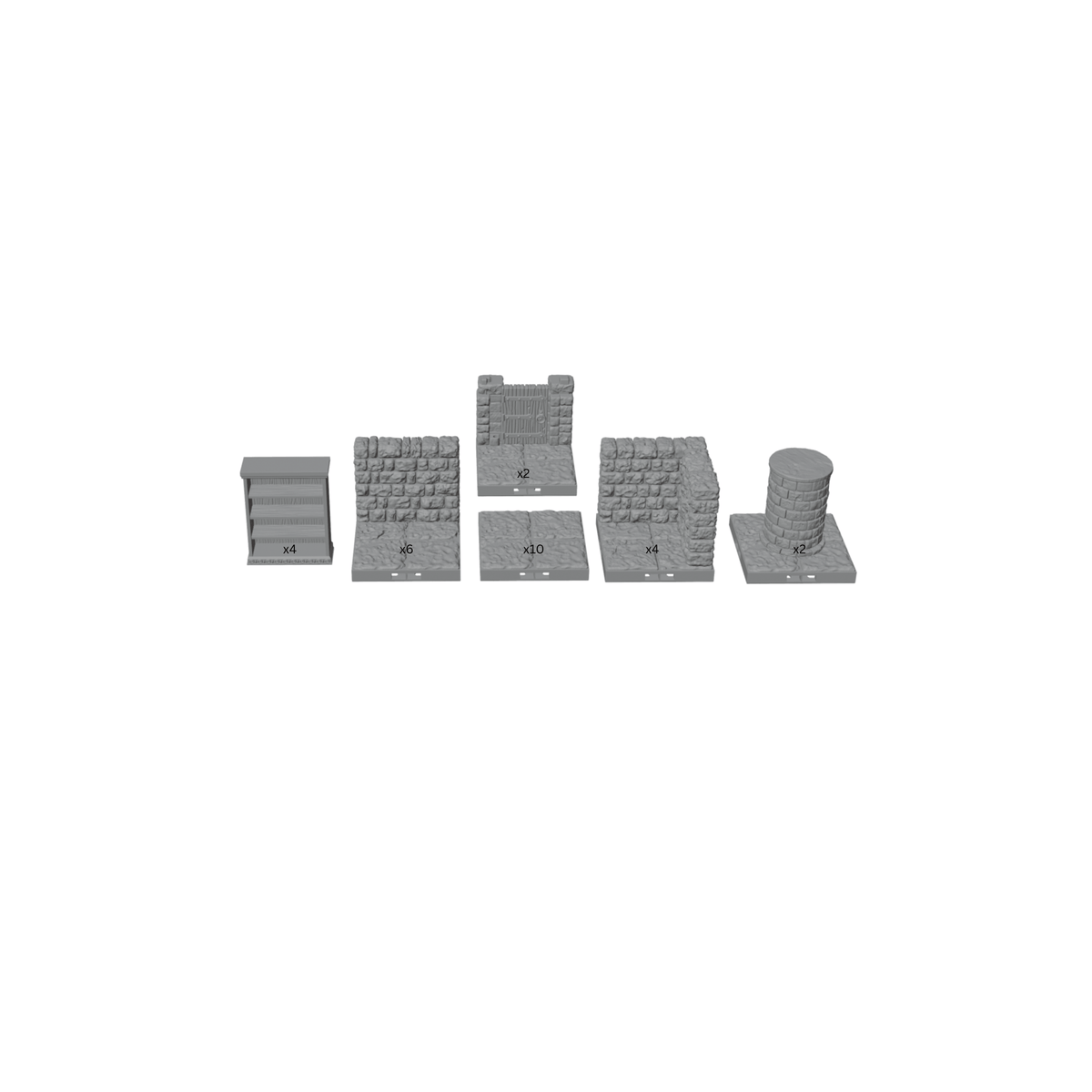 Dongen Library 28mm Library Dungeon Room | Bookshelves + 6 Minis (D&D) – Northern Foundry
