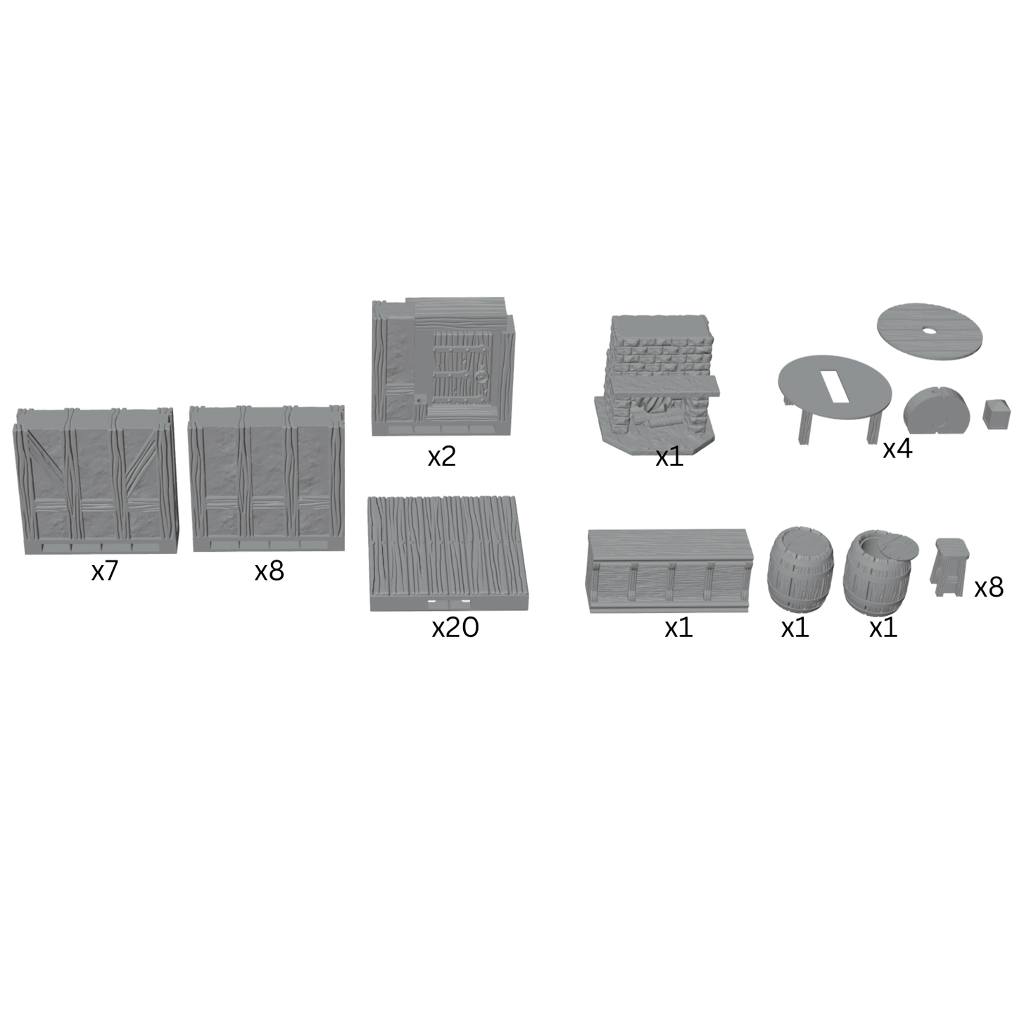 The Prancing Dragon Tavern — Interior Terrain Set — Fat Dragon Games Dragonshire Series