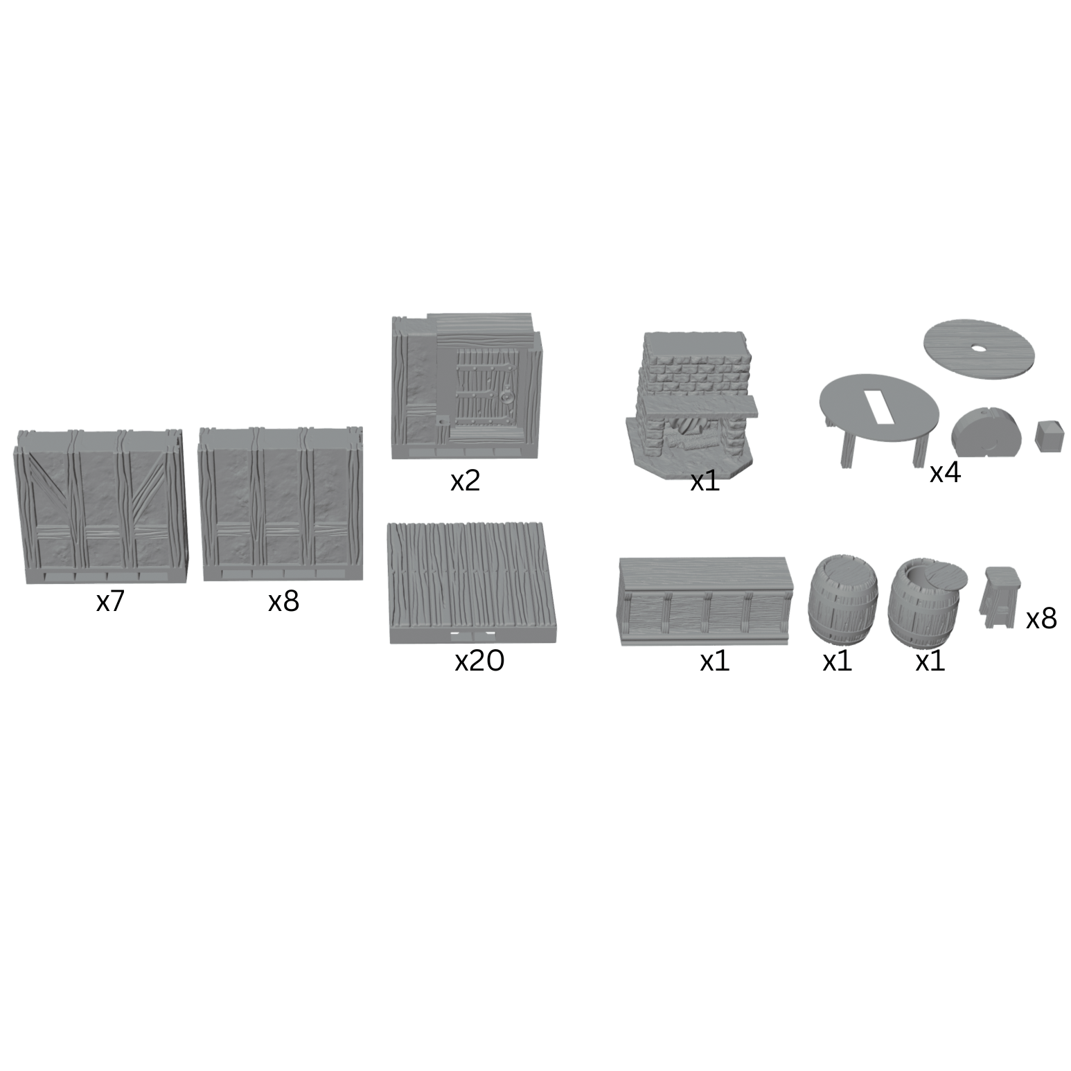 The Prancing Dragon Tavern — Interior Terrain Set — Fat Dragon Games Dragonshire Series