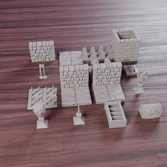 Trap Tile Pack – 14 Working Dungeon Traps (Dragonlock 28mm) - Northern Foundry