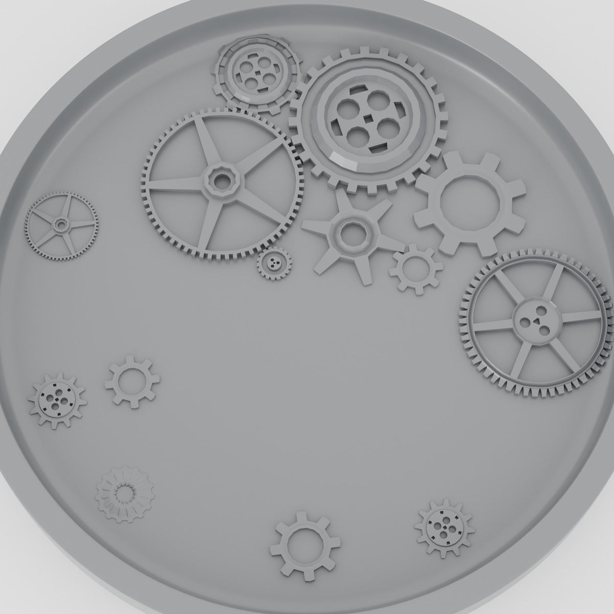 Turning Gears Trinket Tray – Steampunk Round Catchall Dish - Northern Foundry