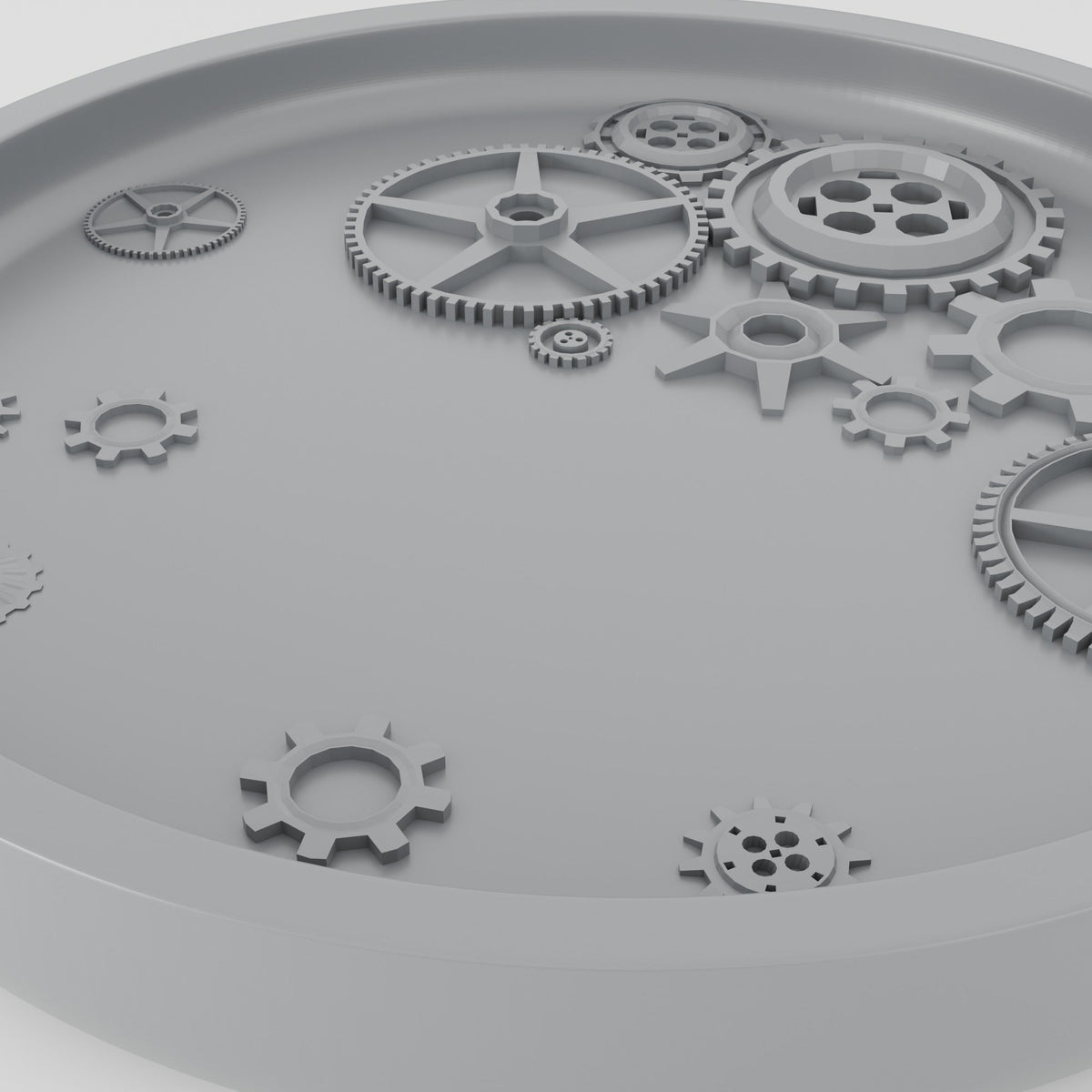 Turning Gears Trinket Tray – Steampunk Round Catchall Dish - Northern Foundry