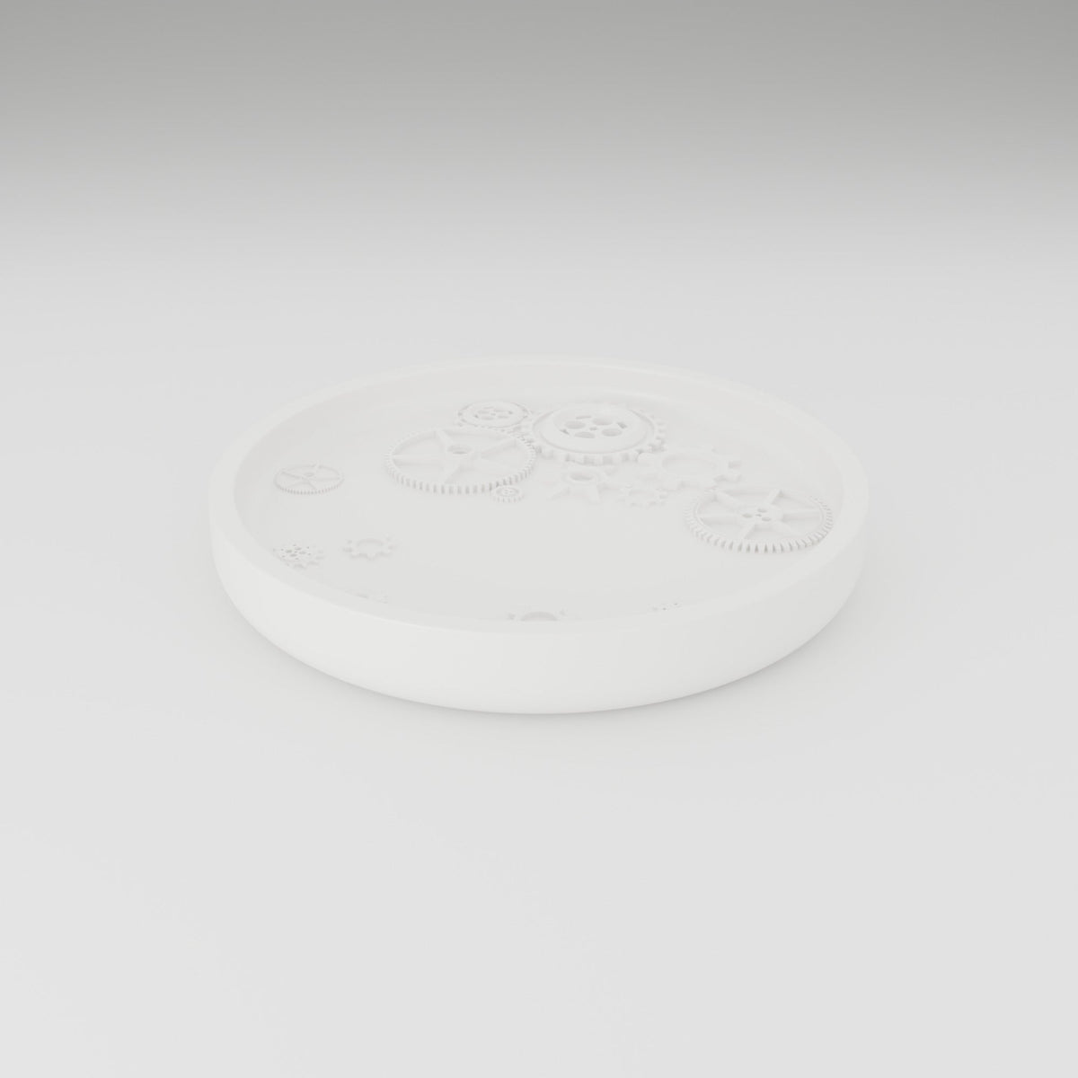 Turning Gears Trinket Tray – Steampunk Round Catchall Dish - Northern Foundry