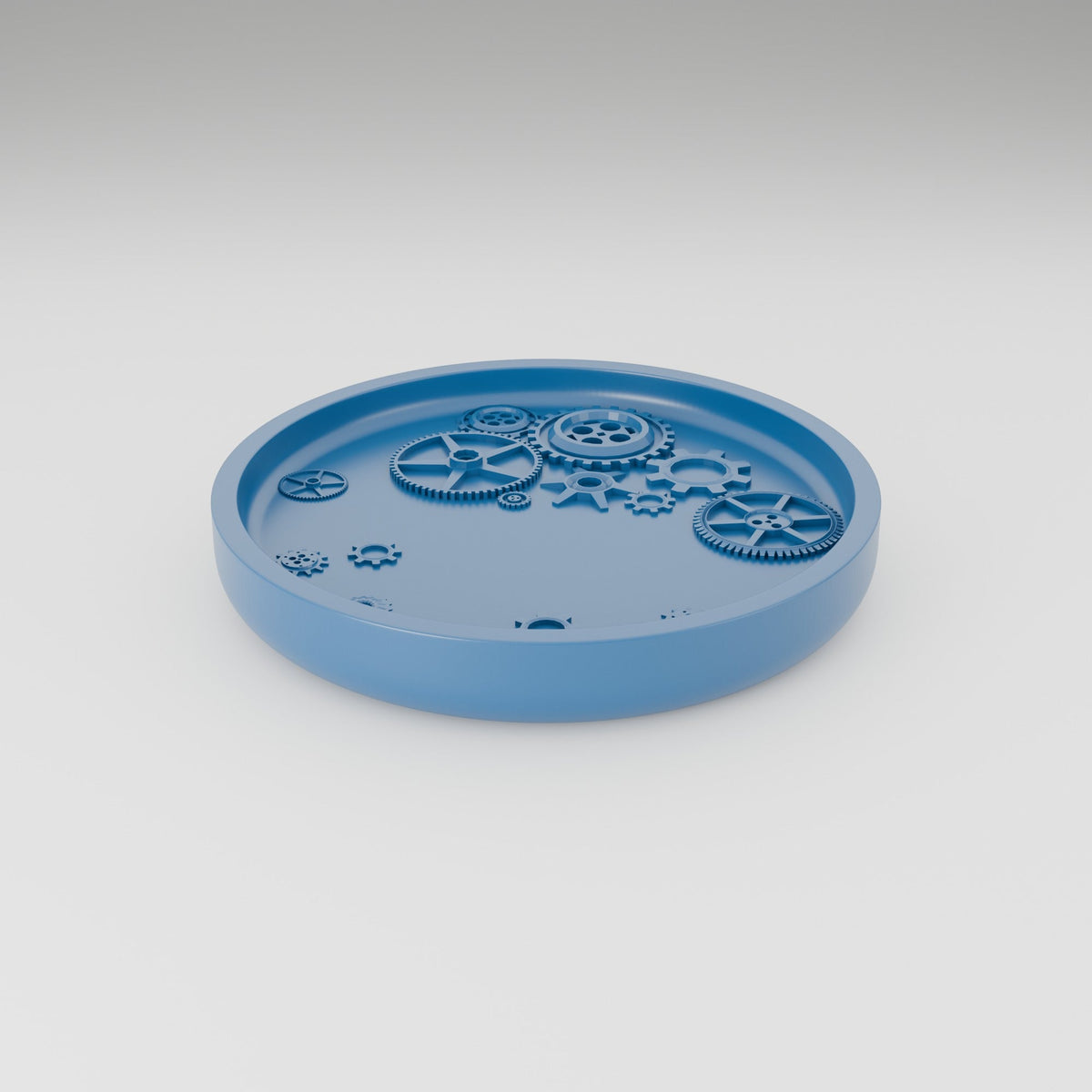 Turning Gears Trinket Tray – Steampunk Round Catchall Dish - Northern Foundry