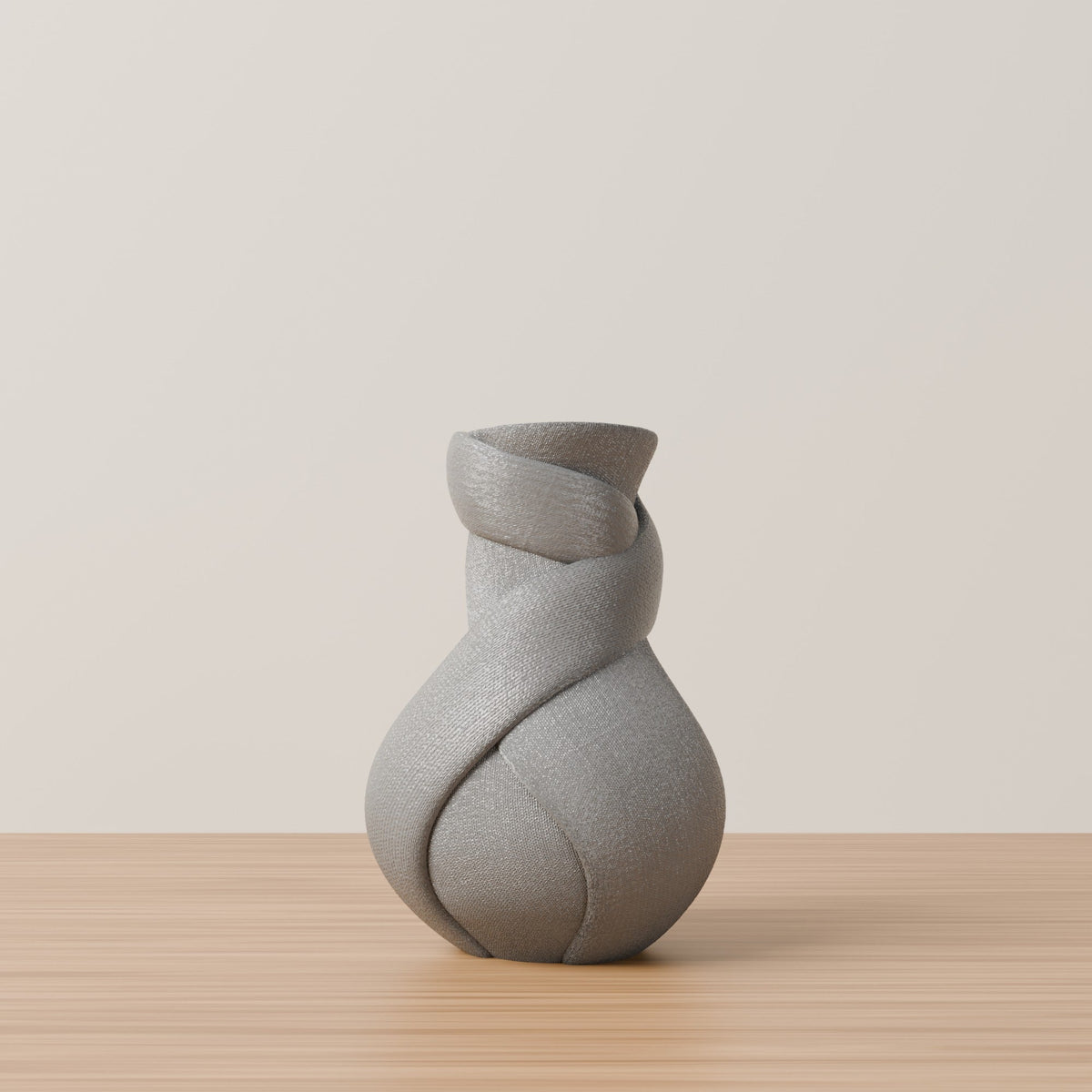 Twilight Twist Vase – Modern Wrapped Fabric-Fold Flower Vase - Northern Foundry