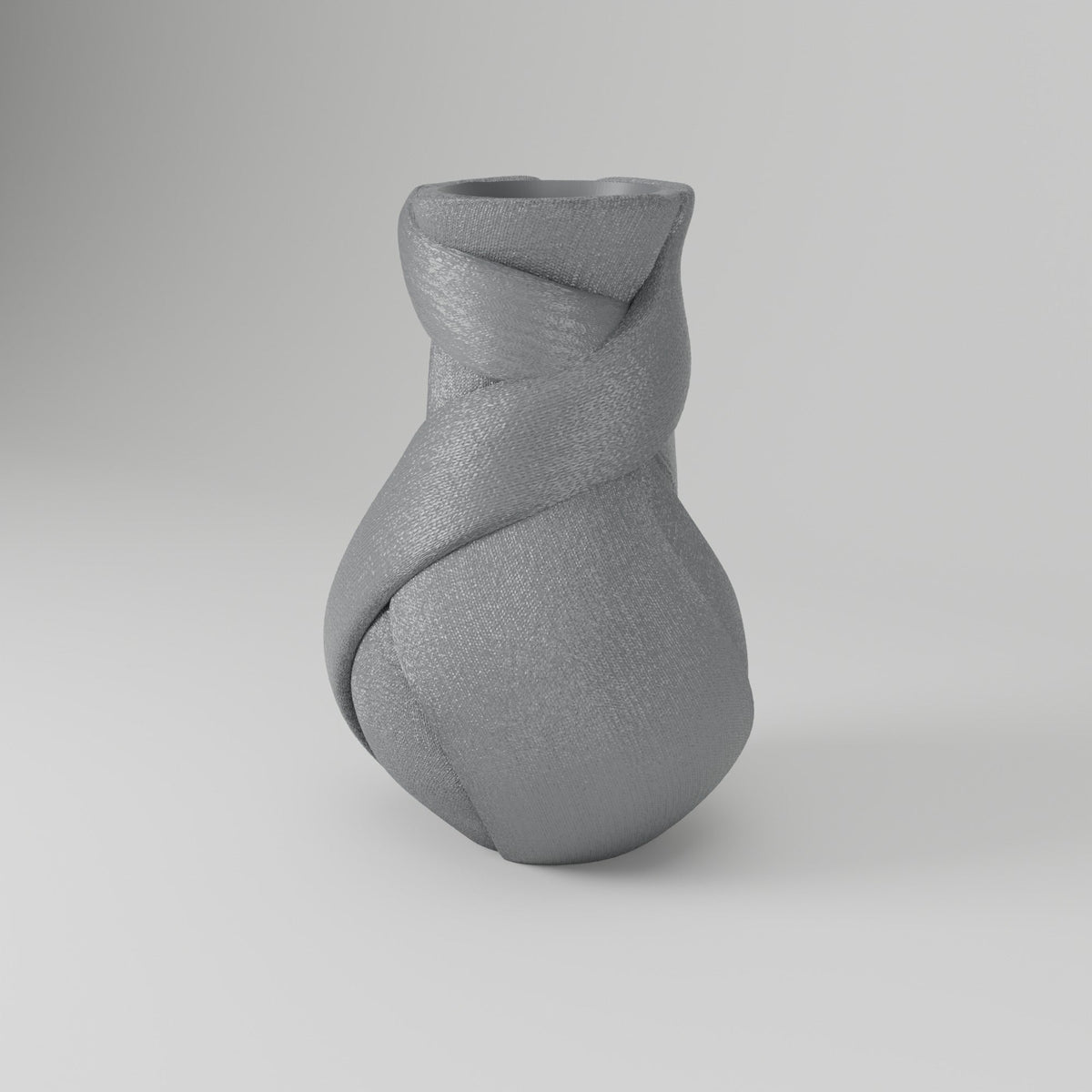Twilight Twist Vase – Modern Wrapped Fabric-Fold Flower Vase - Northern Foundry