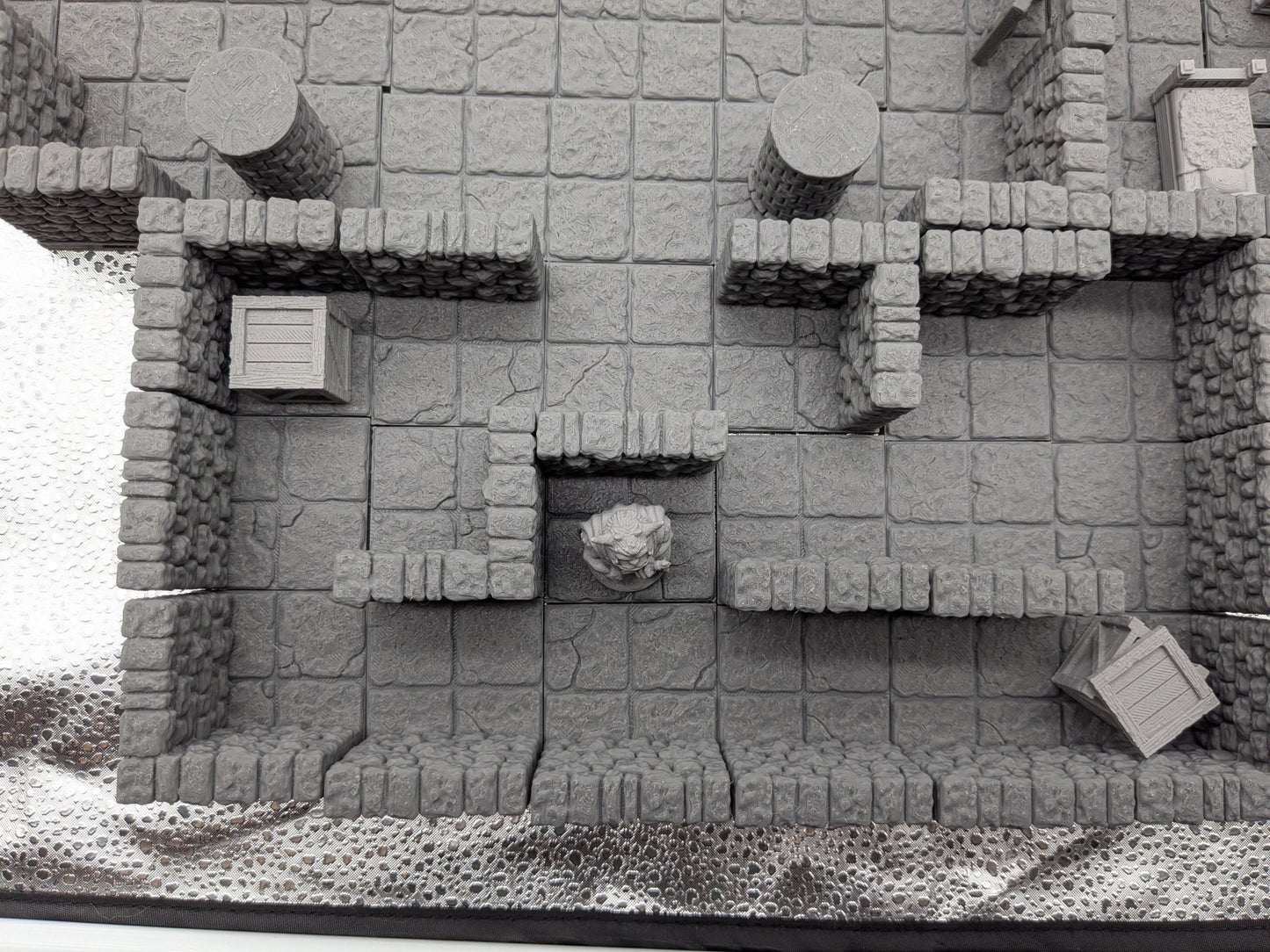 Ultimate Dungeon Starter Set — 80+ Piece Dragonlock Modular Terrain Bundle — DnD & Pathfinder Rooms with Bonus Miniatures
