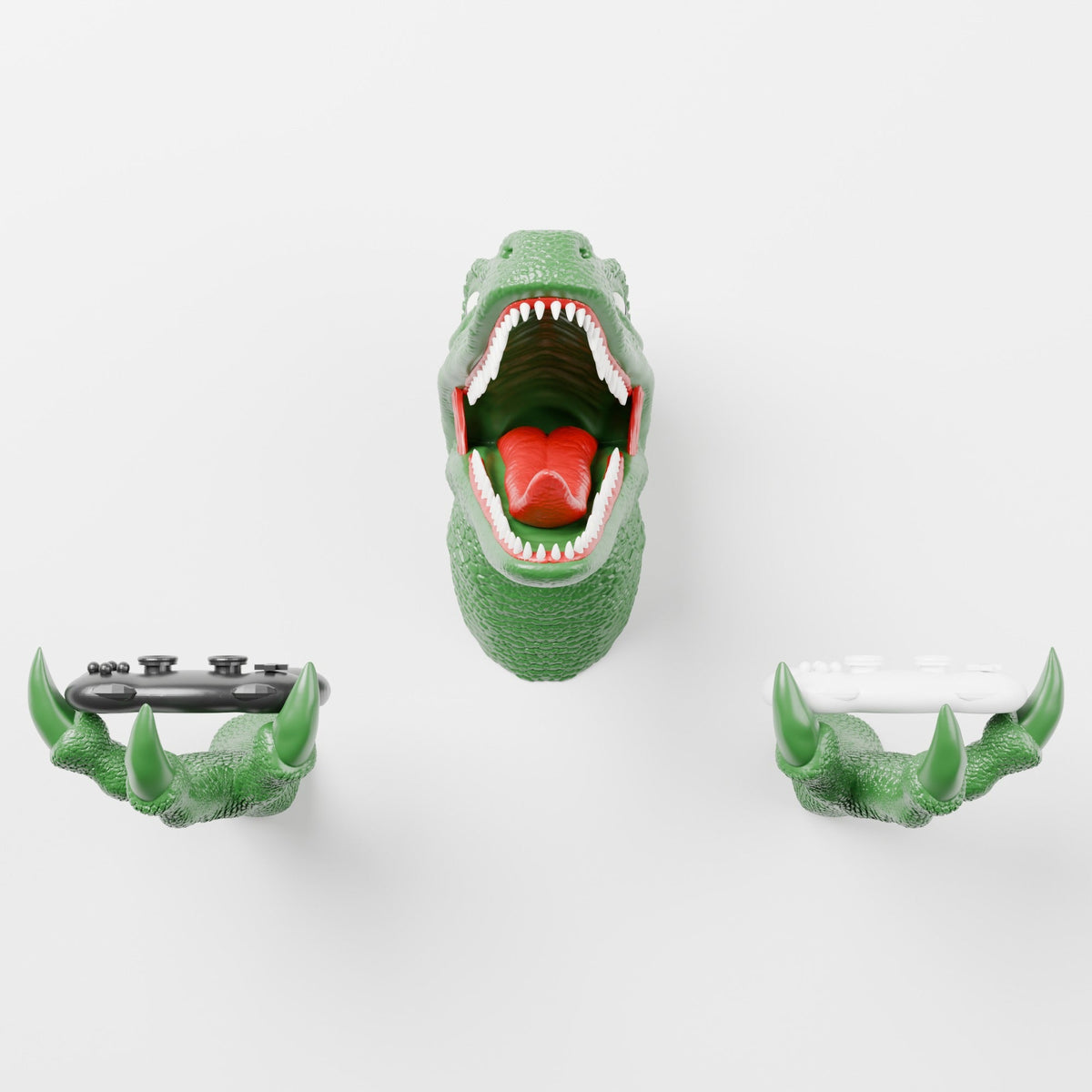 Velociraptor Head Wall Mount with Arms – Dinosaur Headset & Controller Holder - Northern Foundry