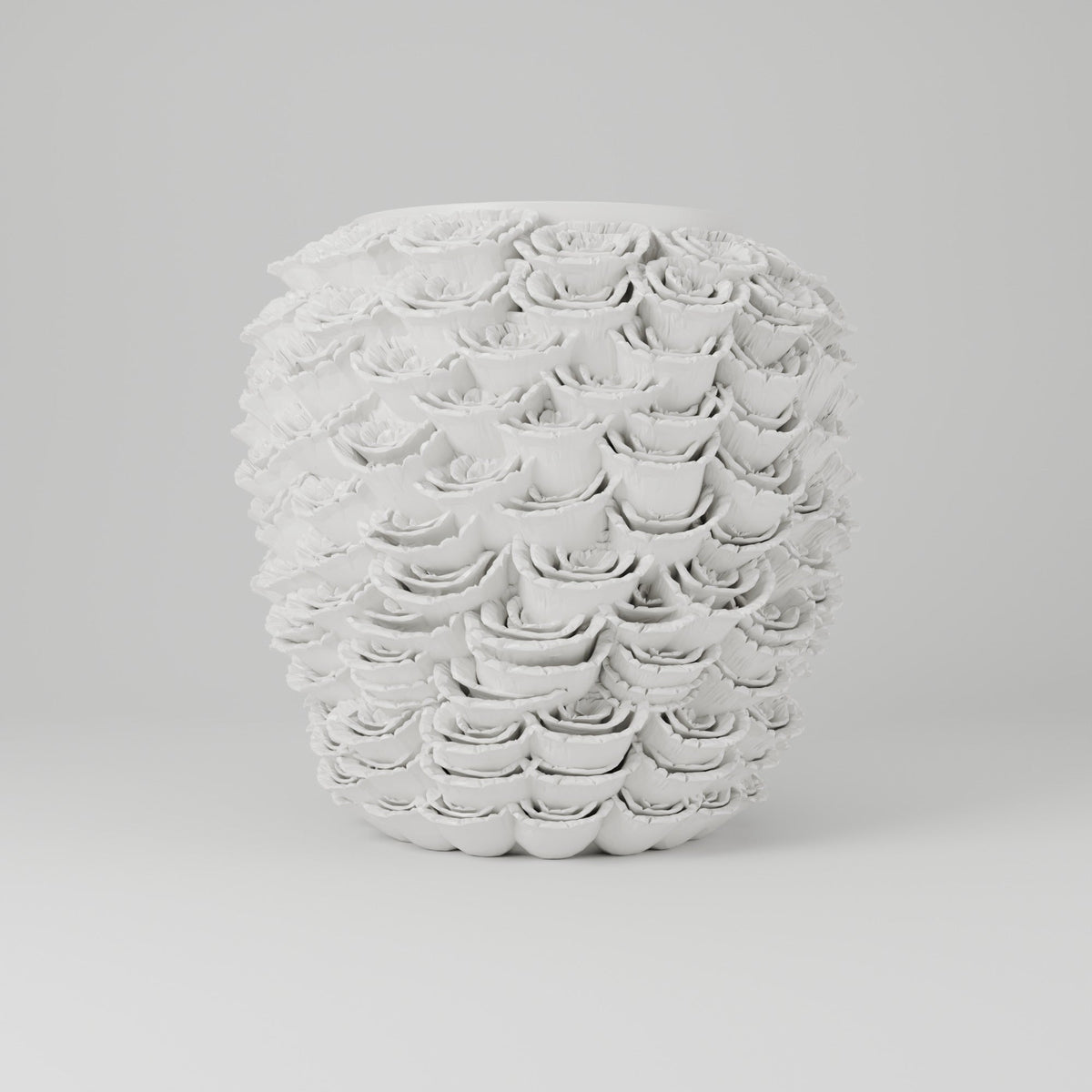 Velora Rose Vase – Sculpted Rose Cluster Flower Vase - Northern Foundry