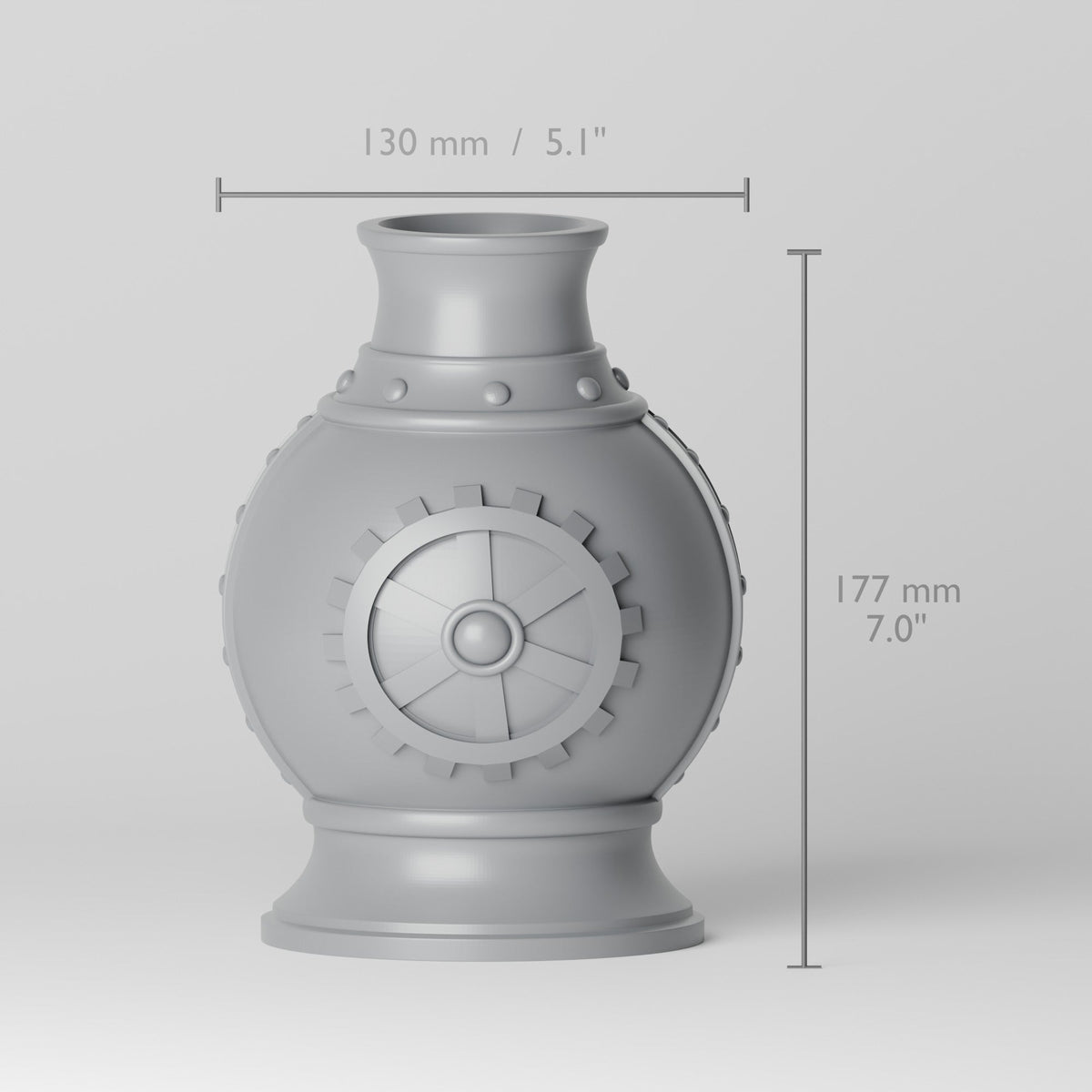 Victorian Whimsy Vase – Steampunk Gear Boiler Flower Vase - Northern Foundry