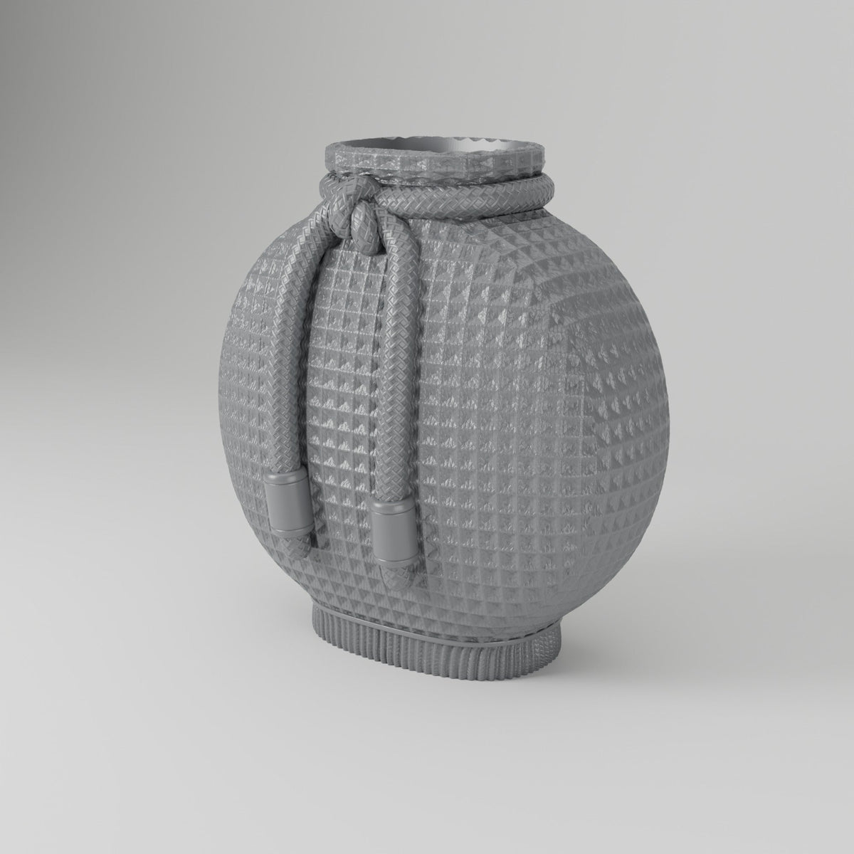 Waffle Knit Vase – Drawstring Pouch Textured Flower Vase - Northern Foundry