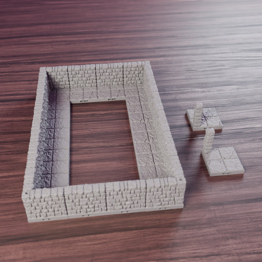 Wall & Corner Refill Pack, assembled set on a wooden table