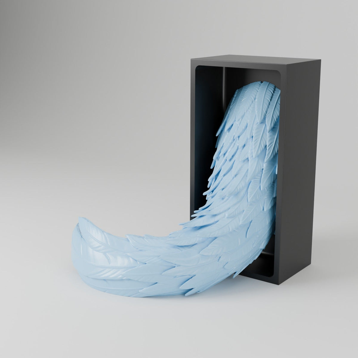 Wind Dragon Book Nook – Feathered Dragon Head or Tail Bursting from Your Bookshelf - Northern Foundry
