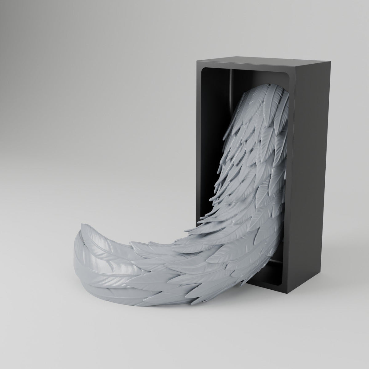 Wind Dragon Book Nook – Feathered Dragon Head or Tail Bursting from Your Bookshelf - Northern Foundry