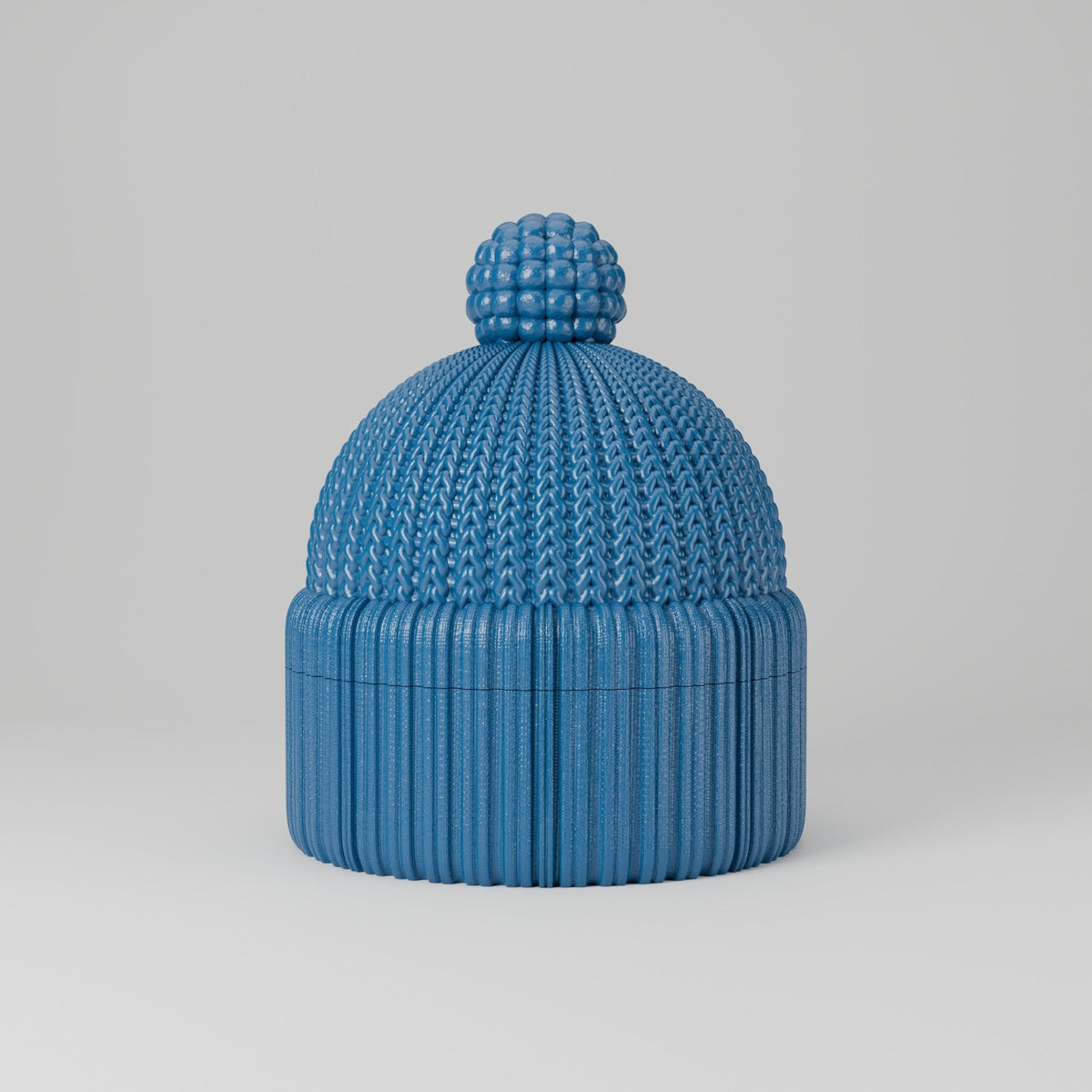 Winter Beanie Hat Jewelry Box – Knit Pom-Pom Lidded Storage Container - Northern Foundry