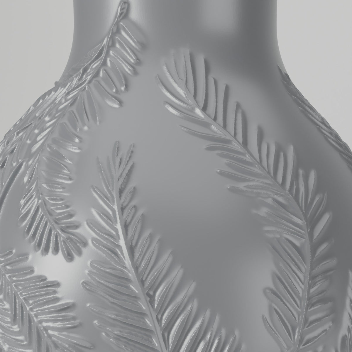 Winter Veil Vase – Round Flower Vase with Embossed Pine Branches - Northern Foundry