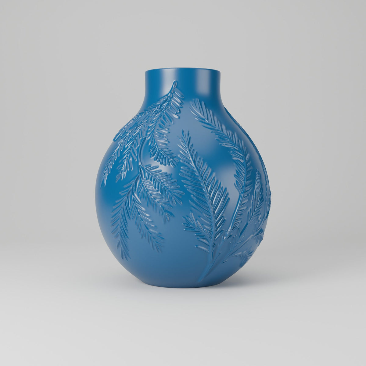 Winter Veil Vase – Round Flower Vase with Embossed Pine Branches - Northern Foundry