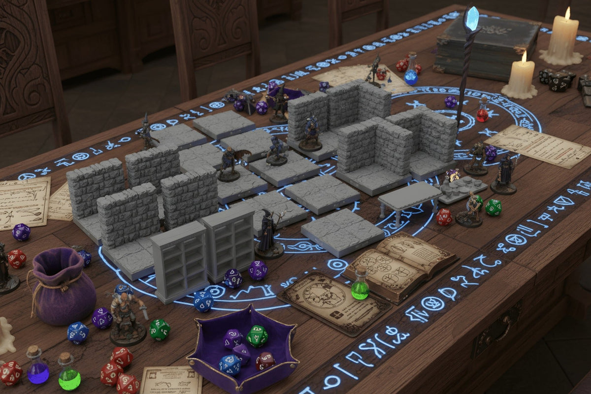 Wizard Study Library Room – Dragonlock 28mm Dungeon - Northern Foundry