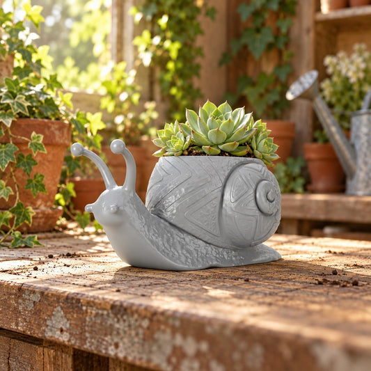 Woodland Snail Planter – Snail Shell Succulent Pot - Northern Foundry