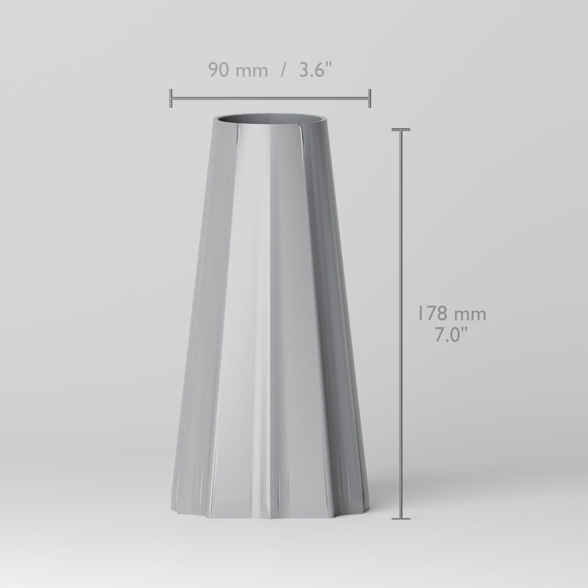 Wulkan Faceted Cone Vase – Modern Geometric Bud Vase - Northern Foundry