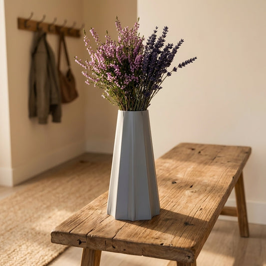 Wulkan Faceted Cone Vase – Modern Geometric Bud Vase - Northern Foundry